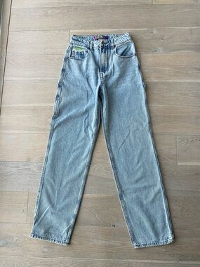 Empyre Light Blue High-Rise Straight-Leg Jeans